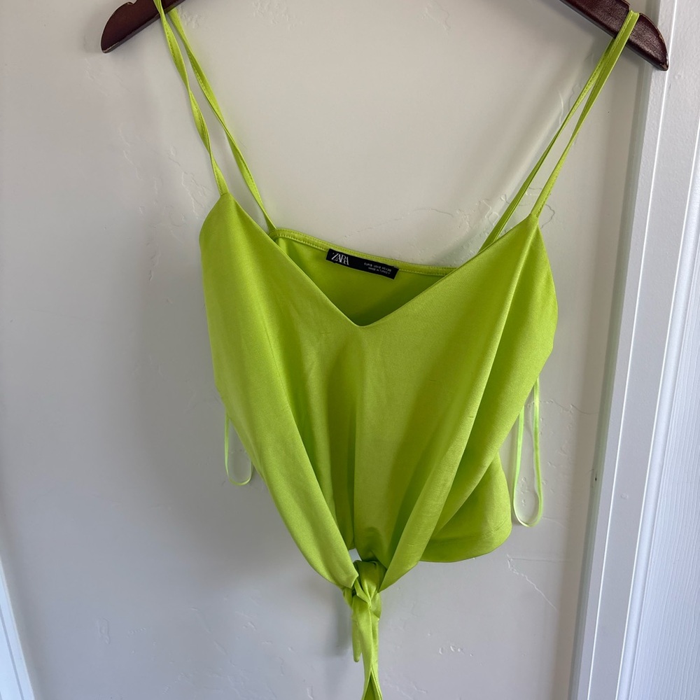 Zara Bright Green Camisole Top